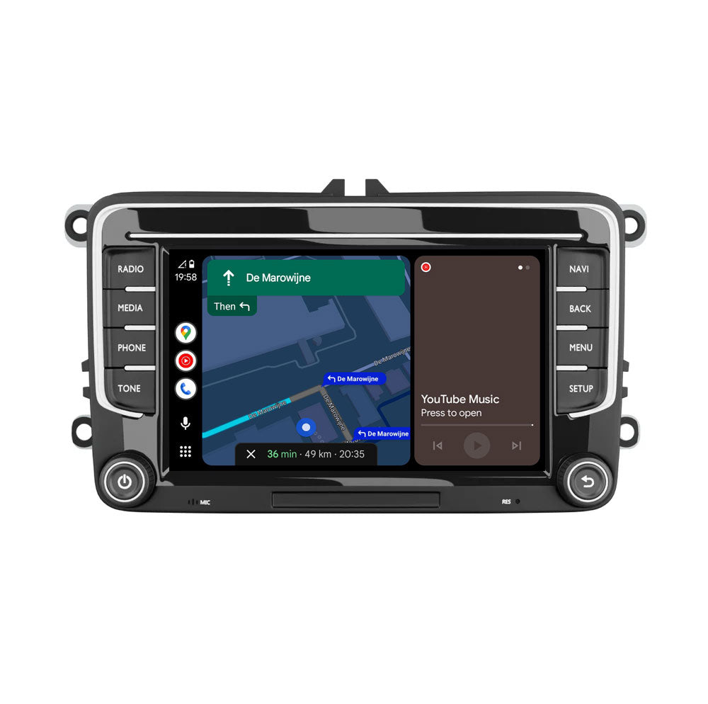Radio para Coche con Apple CarPlay y Android Auto para VW, Seat y Skoda - 7" QLED, DAB+, 64GB, GPS - AVN-R570