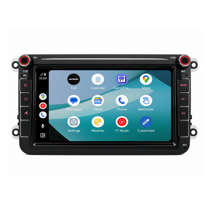 Navegación para VW Seat y Skoda 8 pulgadas | carplay | Androide | DAB+ | Bluetooth | Wi-Fi | AVN-R522