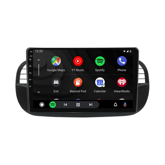 Navegación para Fiat 500 | Toque completo | Carplay | Android | Dab | Bluetooth | Negro | XR4