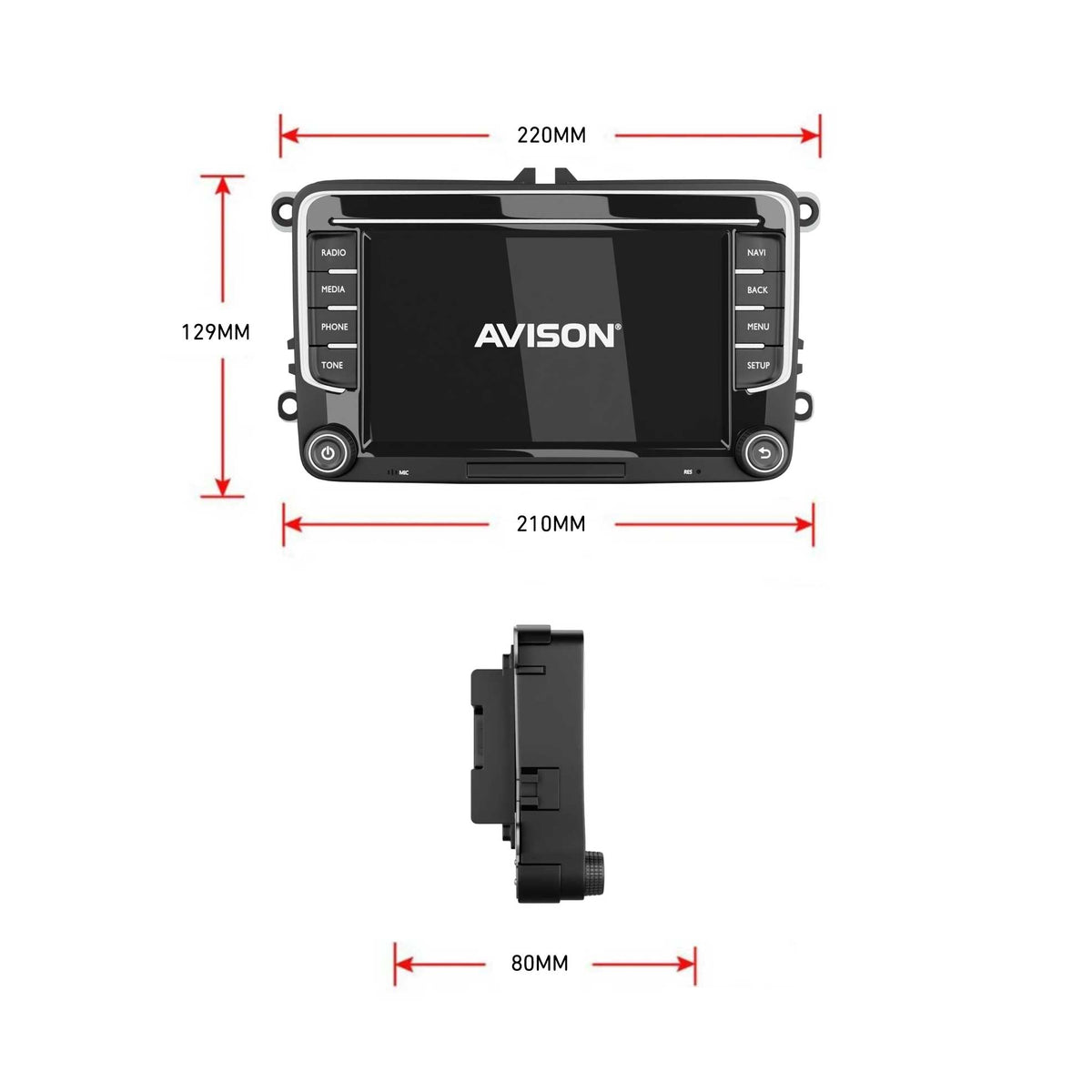 Navegador para VW Seat & Skoda 7" | CarPlay | Android Auto | DAB | 4 Core | 32GB