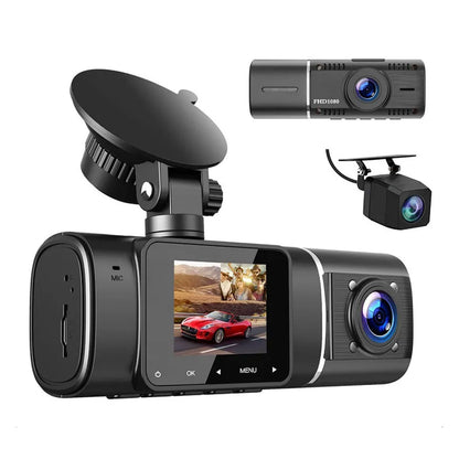 Avison Triple Dashcam con pantalla IPS y 64GB