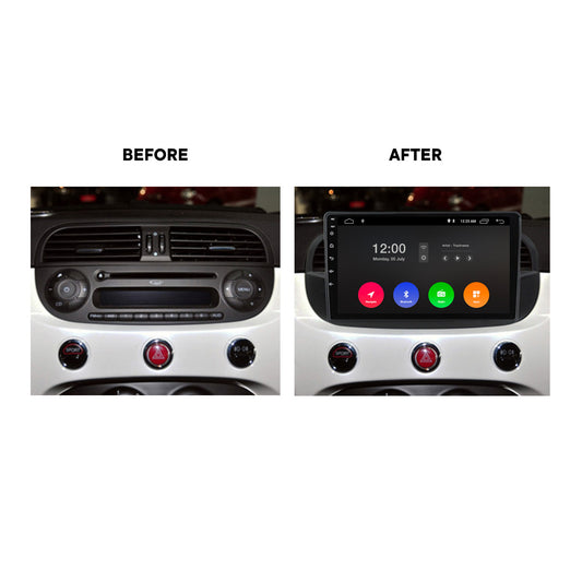 Navegación para Fiat 500 | Carplay | Android | DAB | Bluetooth | Y más