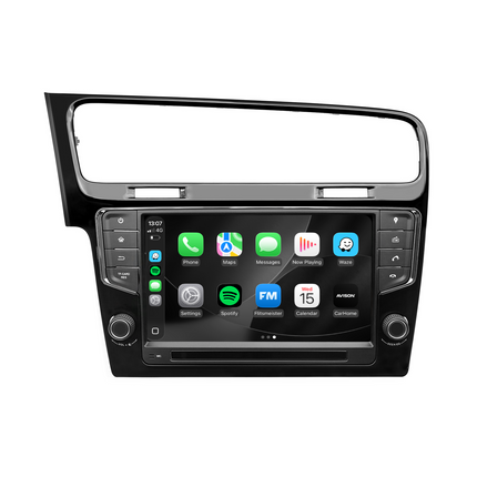 Sistema de navegación para el VW Golf 7 | CarPlay | Android | DAB+ | Bluetooth | Negro