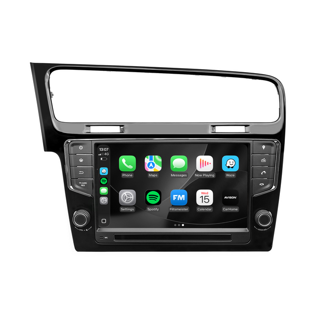 Sistema de navegación para el VW Golf 7 | CarPlay | Android | DAB+ | Bluetooth | Negro