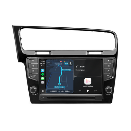 Sistema de navegación para el VW Golf 7 | CarPlay | Android | DAB+ | Bluetooth | Negro