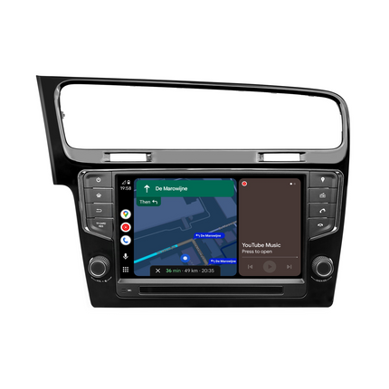Sistema de navegación para el VW Golf 7 | CarPlay | Android | DAB+ | Bluetooth | Negro