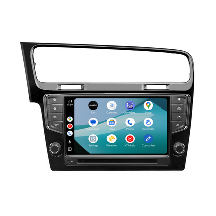 Sistema de navegación para el VW Golf 7 | CarPlay | Android | DAB+ | Bluetooth | Negro