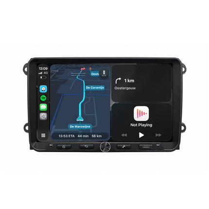 Autorradio con navegación QLED de 9" para VW, Seat & Skoda - CarPlay inalámbrico & Android Auto - AVN-R599