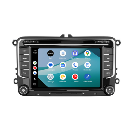 Navegación para VW Seat y Skoda 7" | Carplay Inalámbrico | Android Auto | DAB+ | 64 GB