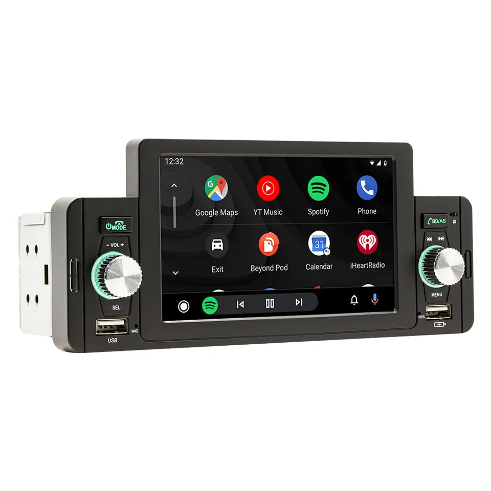 Equipo de música para coche 1 DIN 5" con CarPlay y Android Auto