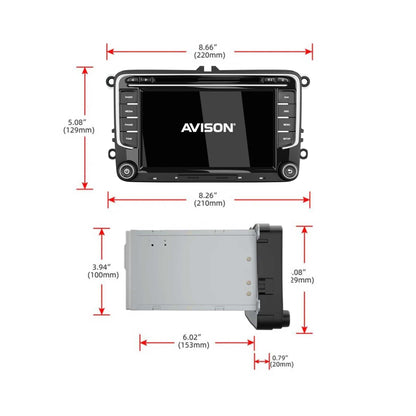 Navegación para VW Seat & Skoda 7" | Carplay | Android | WIFI | DAB+ | 128GB