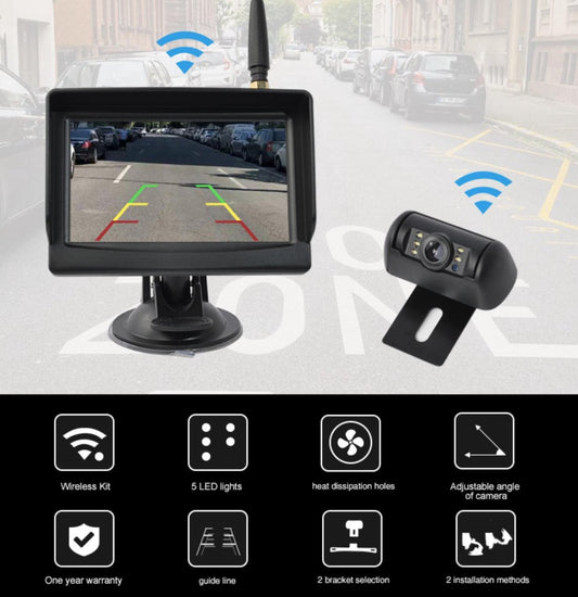 Set inalámbrico de cámara de marcha atrás | Coche | Caravana | SUV | Universal | 10M